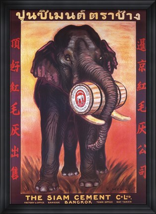 Framed Siam Cement Company Print