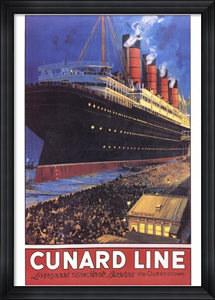 Framed Cunard Line Print