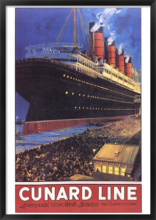 Framed Cunard Line Print