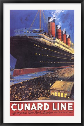 Framed Cunard Line Print