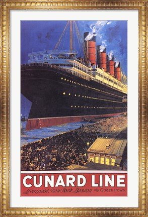 Framed Cunard Line Print