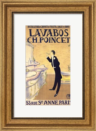 Framed Lavabos Ch. Poincet Print