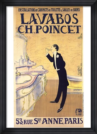 Framed Lavabos Ch. Poincet Print