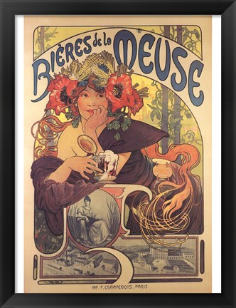 Framed Bieres de la Meuse Print