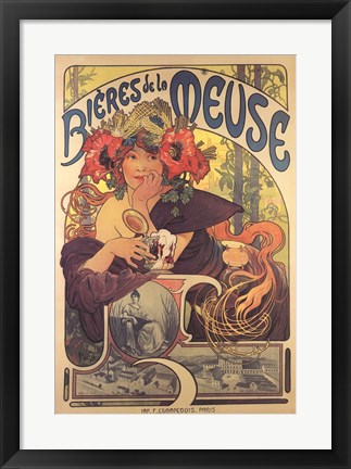 Framed Bieres de la Meuse Print