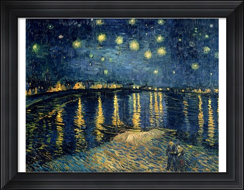 Framed Starry Night over the Rhone, c.1888 Print