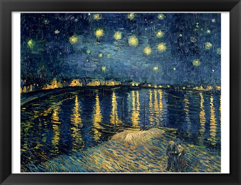 Framed Starry Night over the Rhone, c.1888 Print