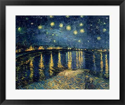 Framed Starry Night over the Rhone, c.1888 Print