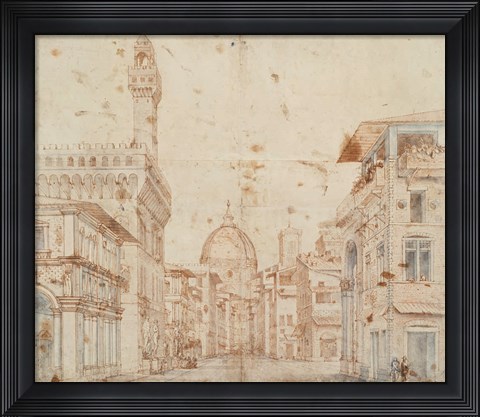 Framed Firenze Perspective Print