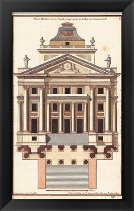 Framed Palladio Facade I Print