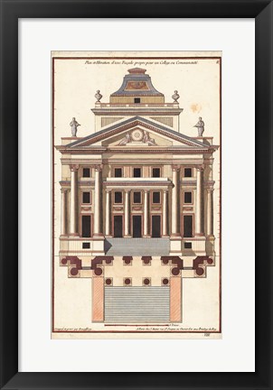 Framed Palladio Facade I Print