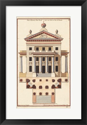 Framed Palladio Facade II Print
