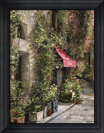 Framed St.Moritz Cafe Print