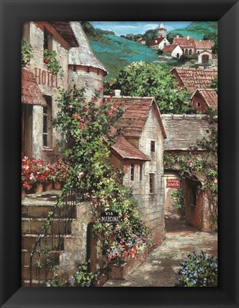 Framed Italian Country Village I Print