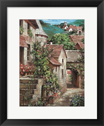 Framed Italian Country Village I Print