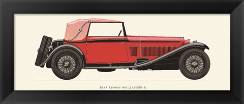 Framed Alfa Romeo 1930 Print