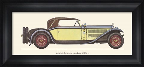 Framed Austro-Daimler 1931 Print