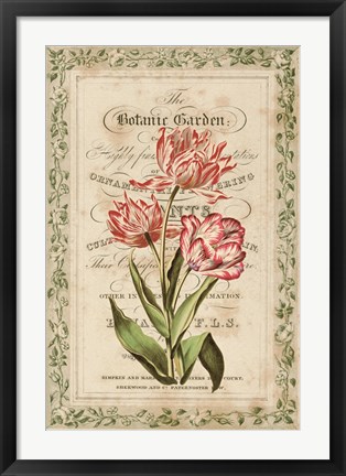 Framed Botanic Garden Print