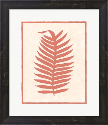 Framed Silhouette In Coral II Print