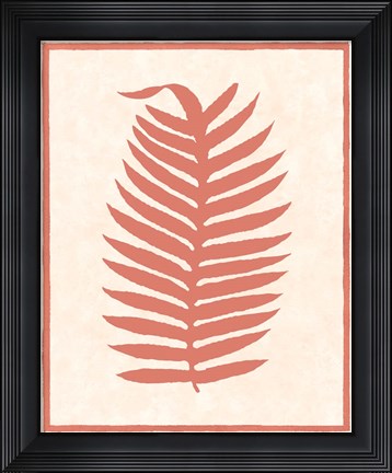 Framed Silhouette In Coral II Print