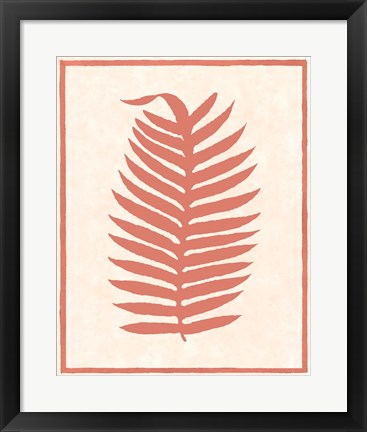 Framed Silhouette In Coral II Print