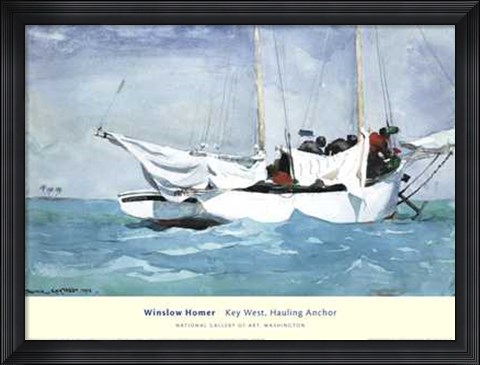 Framed Key West, Hauling Anchor Print