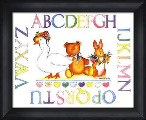 Framed Alphabet Sampler Print