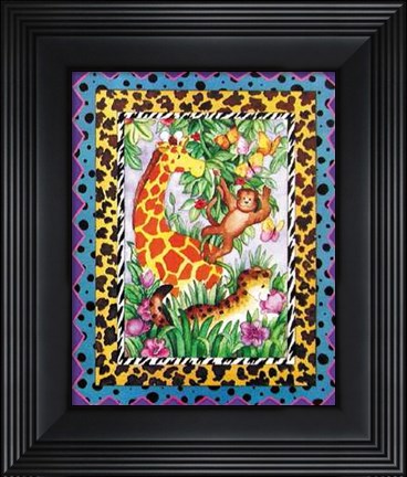 Framed Wild Jungle I Print
