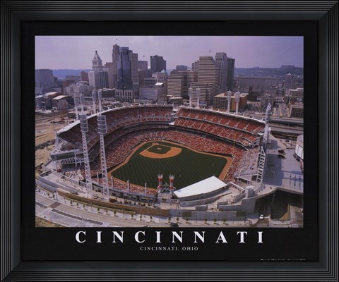 Framed Cincinnati - Reds Opening Game Print