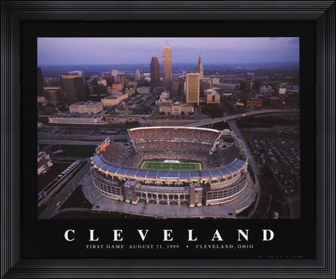 Framed Cleveland - First Browns Game Print