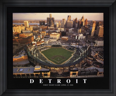 Framed Detroit - Comerica Park-Tigers Print