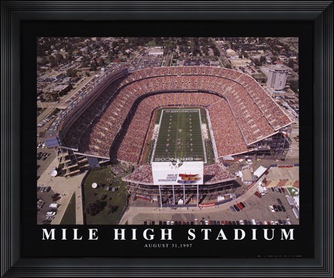 Framed Mile High Stadium - Denver Broncos Print