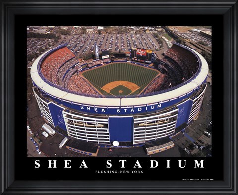 Framed Shea Stadium - Ny Mets - Flushing Print