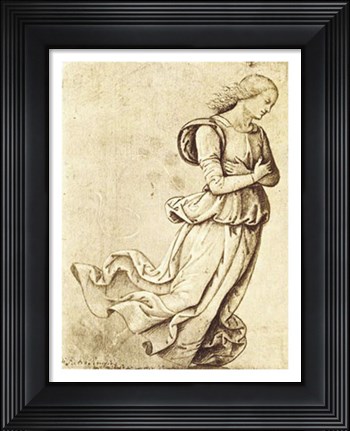 Framed Sepia Woman Dancing Print