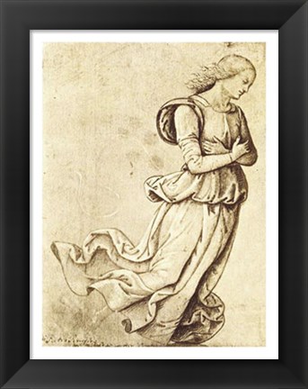 Framed Sepia Woman Dancing Print