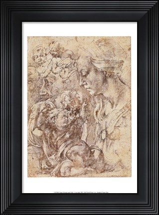 Framed Sepia Woman and Child Print