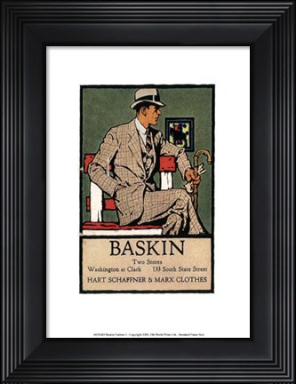 Framed Baskins Fashions I Print
