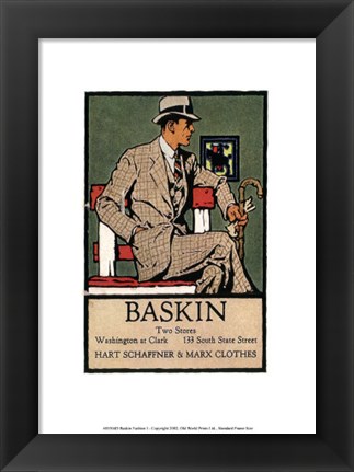 Framed Baskins Fashions I Print