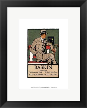 Framed Baskins Fashions I Print