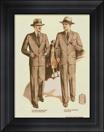 Framed Mens Fashion VI Print