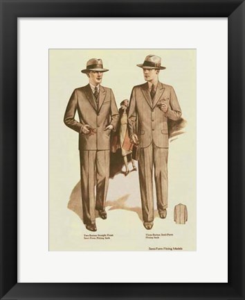 Framed Mens Fashion VI Print