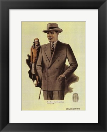 Framed Mens Fashion III Print