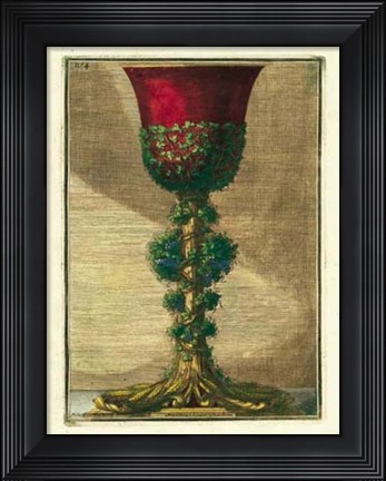 Framed Red Goblet I Print