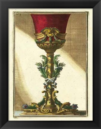 Framed Red Goblet II Print
