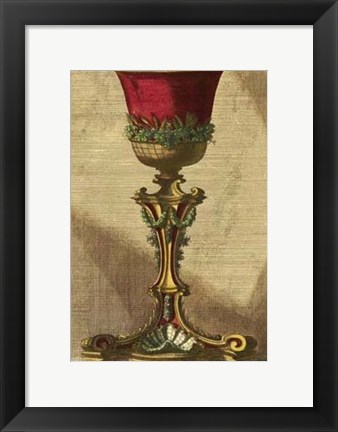 Framed Red Goblet III Print