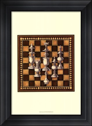 Framed Chess Set I Print