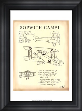 Framed Sopwith Camel Print