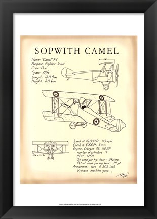 Framed Sopwith Camel Print