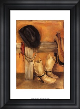 Framed Rustic Cowboy Print