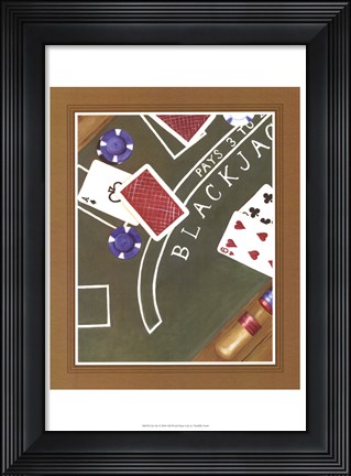 Framed Hit Me (Black Jack) Print